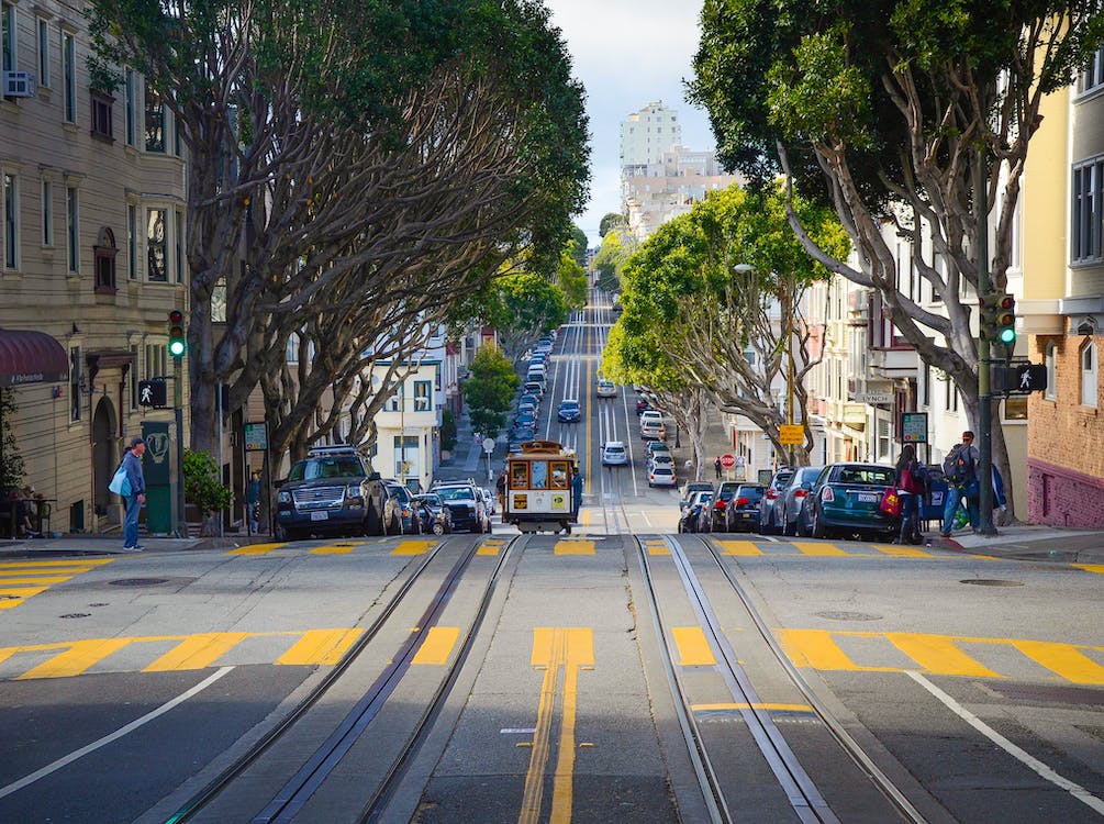 Blick auf die City Street in San Francisco